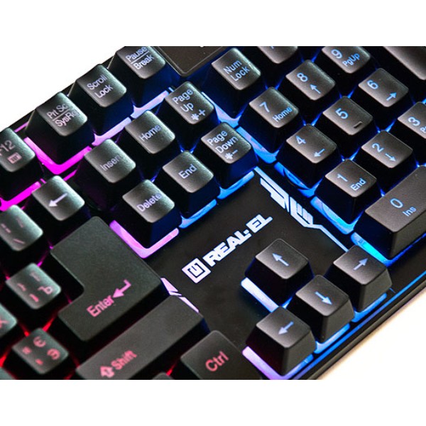 Фото - Клавиатура проводная игровая REAL-EL 8700 Gaming Backlit Black