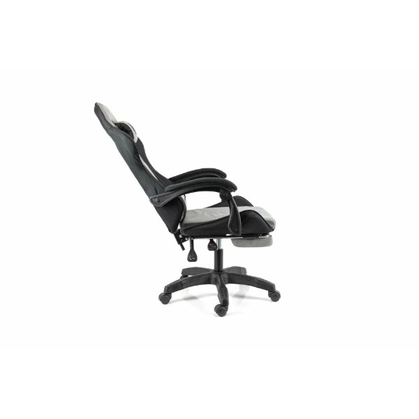Фото - Кресло для геймеров Holmer GCH-03 Size L Fabric Gray/Black Nylon+Footrest