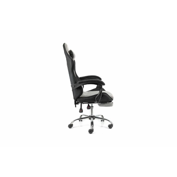 Фото - Кресло для геймеров Holmer GCH-05 Size L Fabric Gray/Black Metall+Footrest