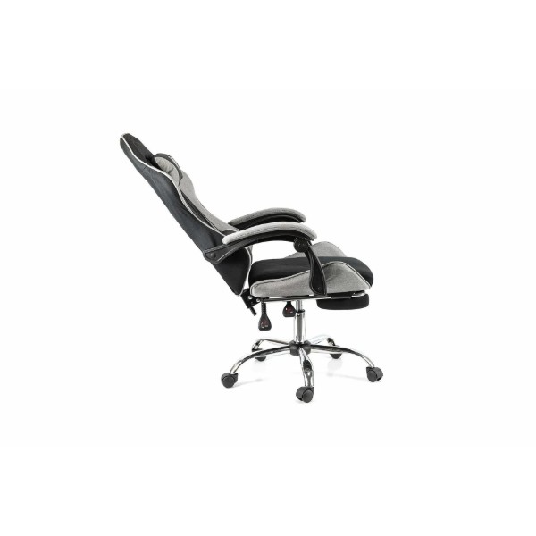 Фото - Кресло для геймеров Holmer GCH-06 Size L Fabric Black/Grey Metall+Footrest