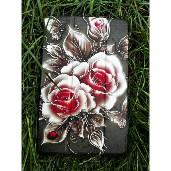 Фото - Чохол для планшету BeCover Smart Case for Samsung Galaxy Tab A11 SM-X133/X135 8.7" Black Rose (713983)