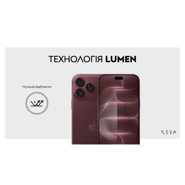 Фото - Защитное стекло для смартфона ILera DeLuxe Original Glass 2.0 for iPhone 18 Pro (iLFLDL18Pr)