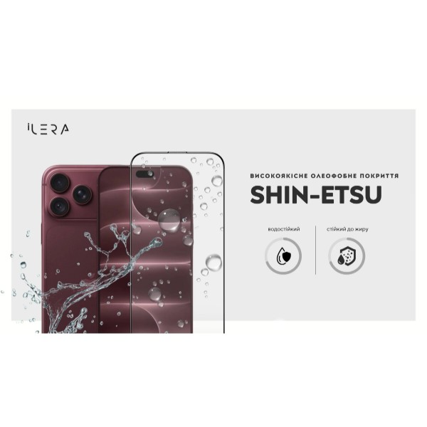 Фото - Защитное стекло для смартфона ILera DeLuxe Original Glass 2.0 for iPhone 18 Pro (iLFLDL18Pr)