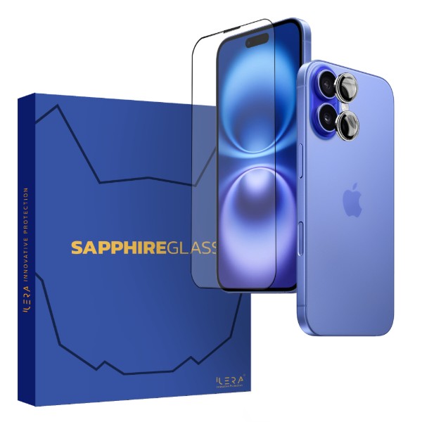 Фото - Защитное стекло для смартфона ILera Sapphire Ultra + Glass iPhone 16 Plus (iLSPDL+16PL)