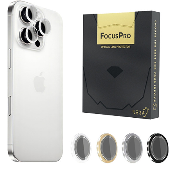 Фото - Защитное стекло для смартфона ILera FocusPro Lens for camera iPhone 15 Pro / 15 Pro Max Black Titanium (iLFPGR10)