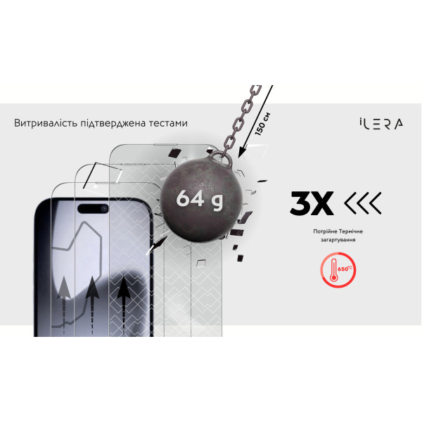 Фото - Захисне скло для смартфону ILera Infinity 2.0 Glass for iPhone 17 (iLin17)