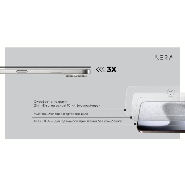 Фото - Защитное стекло для смартфона ILera Infinity 2.0 Glass for iPhone 17 Air (iLin17Air)