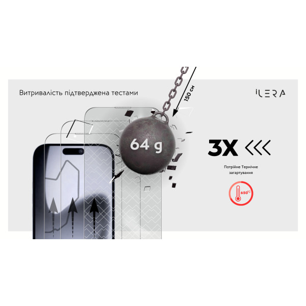 Фото - Захисне скло для смартфону ILera Infinity 2.0 Glass for iPhone 17 Pro (iLin17Pr)
