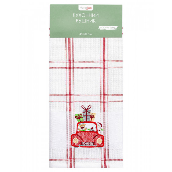 Фото - Полотенце кухонное Home Line 45х70 КЛЕТКА КРАСНАЯ (180060)