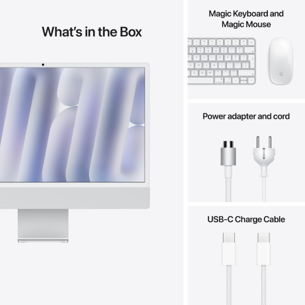Фото - Комп'ютер-моноблок Apple iMac 24'' M4 A3247 Retina 4.5K 8-Core CPU 8-Core GPU 256GB Silver (MWUC3)