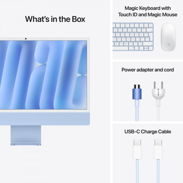 Фото - Компьютер-моноблок Apple iMac 24'' M4 A3137 Retina 4.5K 10-Core CPU 10-Core GPU 256GB Blue (MWV13)