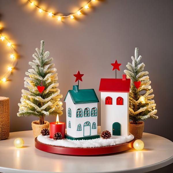 Фото - Декор New Year Novogod'ko Будиночок-свічник 17 см білий (974620)