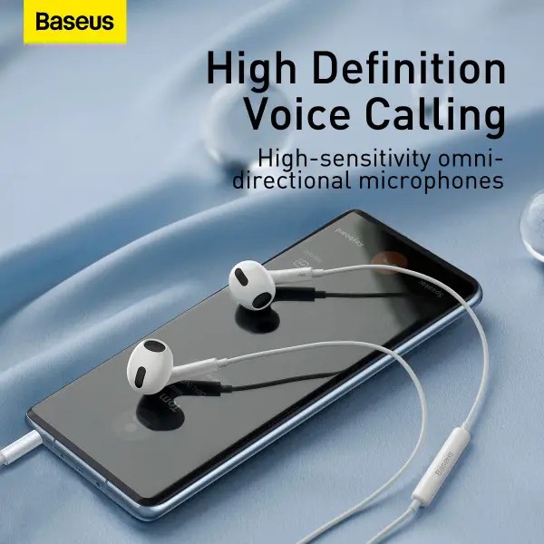 Фото - Наушники вкладыши проводные Baseus Earphone H17 White