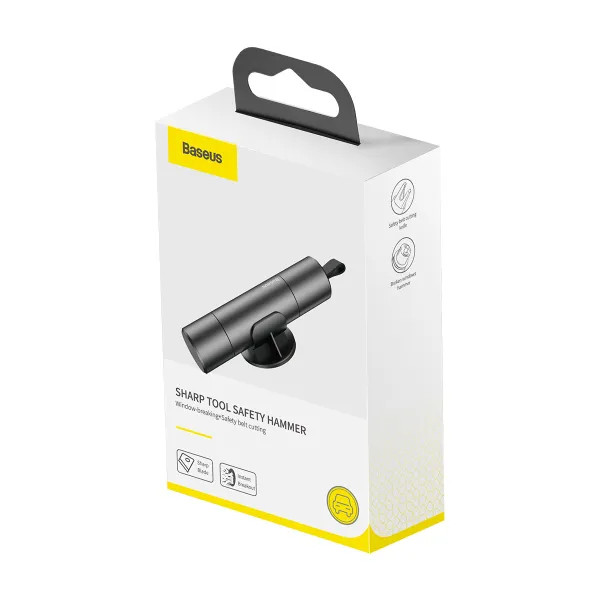 Фото - Автомобильный молоток Baseus Sharp Tool Safety Hammer Dark Gray (CRSFH-0G)
