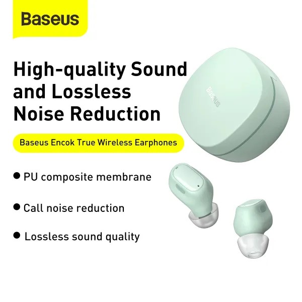 Фото - Наушники вкладыши беспроводные TWS Baseus Bowie WM01 True Wireless Earphones Green (NGTW370006)