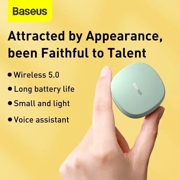 Фото - Наушники вкладыши беспроводные TWS Baseus Bowie WM01 True Wireless Earphones Green (NGTW370006)