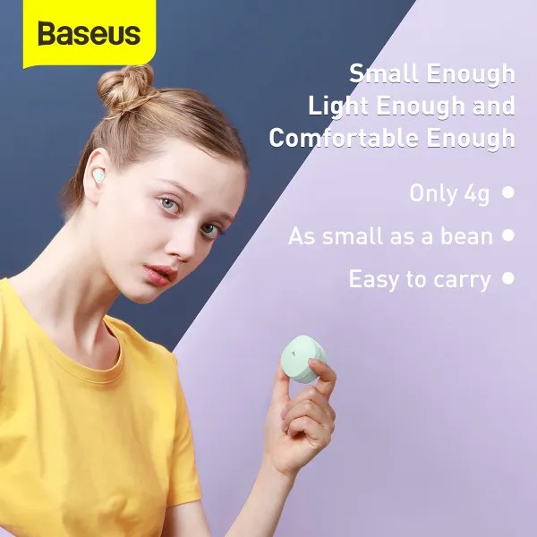 Фото - Наушники вкладыши беспроводные TWS Baseus Bowie WM01 True Wireless Earphones Green (NGTW370006)