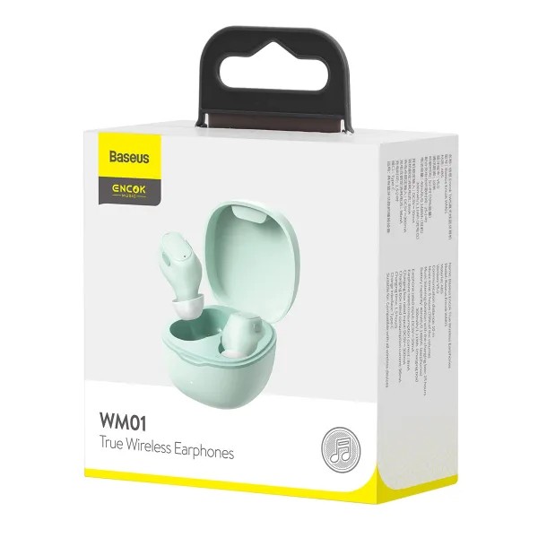 Фото - Наушники вкладыши беспроводные TWS Baseus Bowie WM01 True Wireless Earphones Green (NGTW370006)