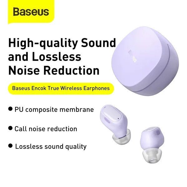 Фото - Навушники вкладиші бездротові TWS Baseus Bowie WM01 True Wireless Earphones Purple (NGTW370005)