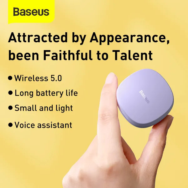 Фото - Навушники вкладиші бездротові TWS Baseus Bowie WM01 True Wireless Earphones Purple (NGTW370005)