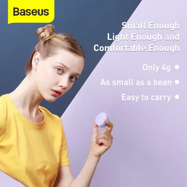 Фото - Навушники вкладиші бездротові TWS Baseus Bowie WM01 True Wireless Earphones Purple (NGTW370005)