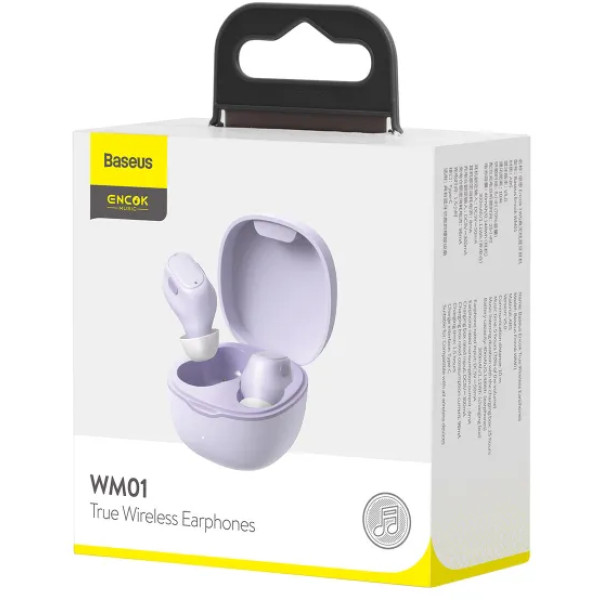 Фото - Навушники вкладиші бездротові TWS Baseus Bowie WM01 True Wireless Earphones Purple (NGTW370005)