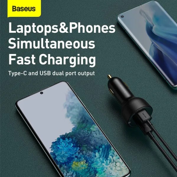 Фото - Автомобільний зарядний пристрій Baseus Superme Digital Display PPS Dual Quick Charger Car Charger Black (TZCCZX-01)