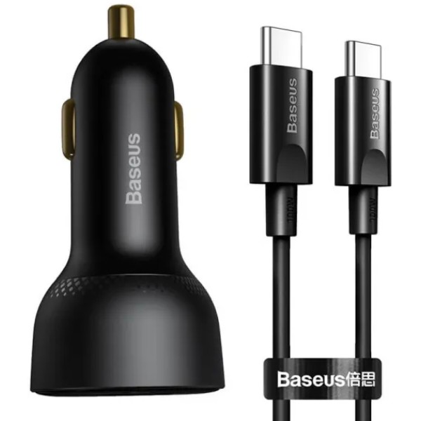 Фото - Автомобільний зарядний пристрій Baseus Superme Digital Display PPS Dual Quick Charger Car Charger Black (TZCCZX-01)