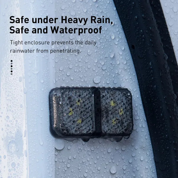 Фото - Світлодіодний індикатор відкриття дверей Baseus Door Open Warning Light (2pcs/pack) Black (CRFZD-01)