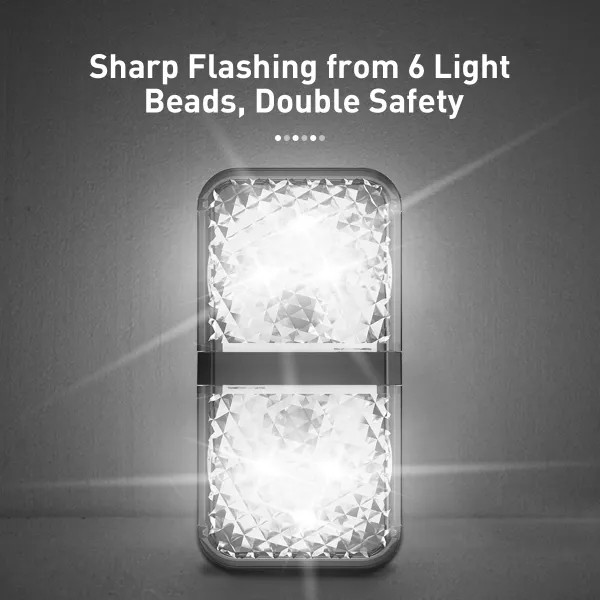Фото - Світлодіодний індикатор відкриття дверей Baseus Door Open Warning Light (2pcs/pack) Black (CRFZD-01)