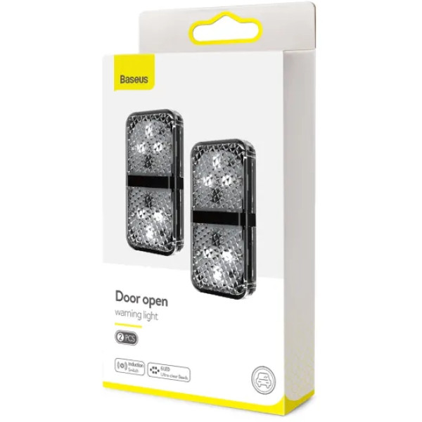 Фото - Світлодіодний індикатор відкриття дверей Baseus Door Open Warning Light (2pcs/pack) Black (CRFZD-01)