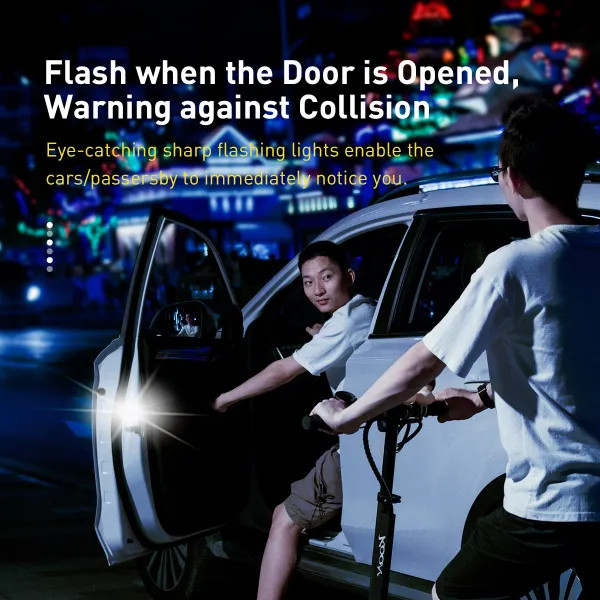 Фото - Світлодіодний індикатор відкриття дверей Baseus Door Open Warning Light (2pcs/pack) Black (CRFZD-01)