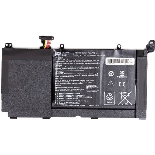 Фото - Акумулятор для ноутбука PowerPlant ASUS VivoBook S551L (A42-S551) 11.4V 4400mAh (NB430765)