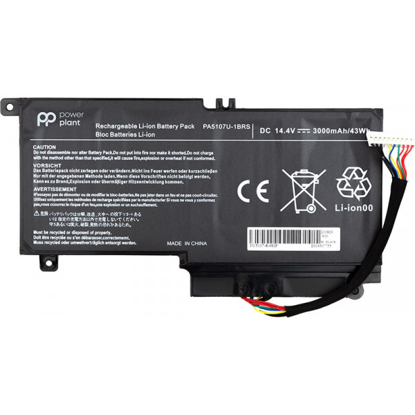 Фото - Аккумулятор для ноутбука PowerPlant TOSHIBA Satellite L55 (PA5107U-1BRS, TA5107P9) 14.4V 3000mAh (NB510269)