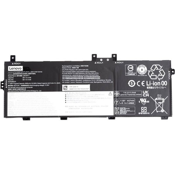 Фото - Аккумулятор для ноутбука PowerPlant LENOVO ThinkPad X13 Yoga Gen 2 (L20C3P71) 11.58V 4560mAh (original) (NB481309)