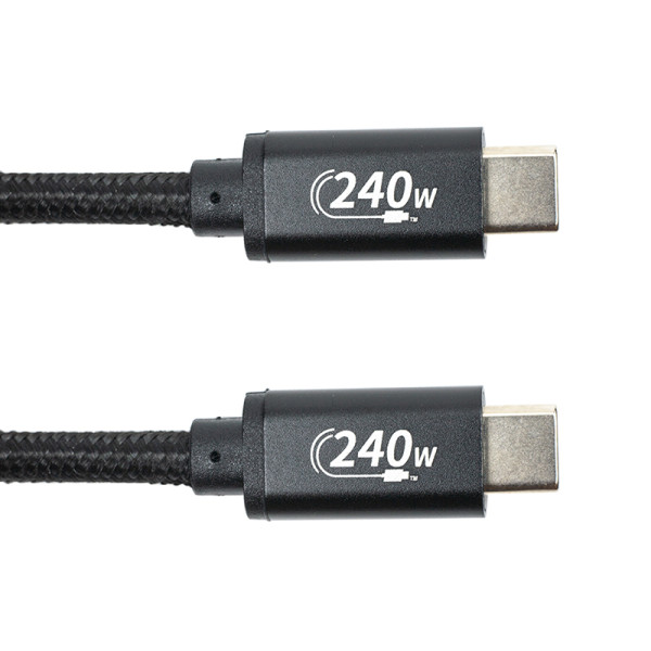 Фото - Кабель синхронізації даних PowerPlant USB 2.0 Type-C - Type-C PD240W E-marker chip 3m Black (CA914128)