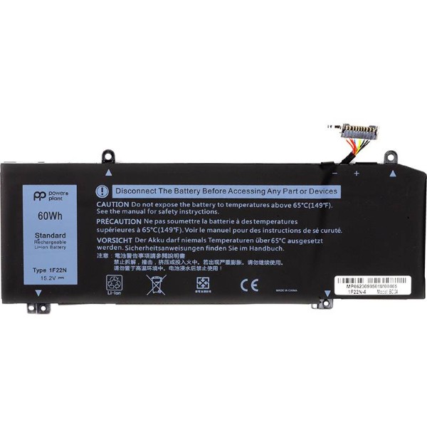 Фото - Аккумулятор для ноутбука PowerPlant DELL Alienware M15 R1 2018 (1F22N) 15.2V 3750mAh (NB441907)