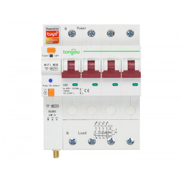 Фото - Релейний вимикач Tuya Wi-Fi RS485 63A (HS082260)