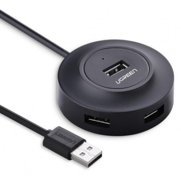 Фото - Хаб USB UGREEN CR106 4-port 1м USB 2.0 Black (20277) Фото - Хаб USB UGREEN CR106 4-port 1м USB 2.0 Black (20277)