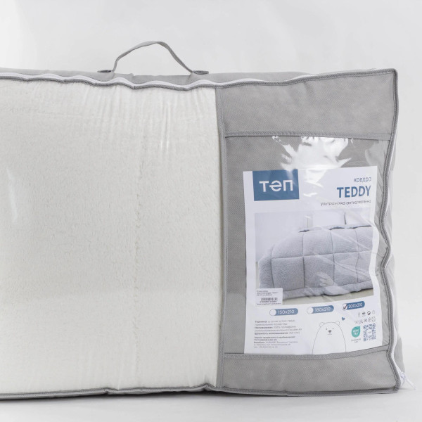 Фото - Ковдра демісезонна двоспальна ТЕП TEDDY 180х210 см Молочний (1-05208_35047)