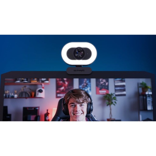 Фото - Веб-камера для комп'ютера Streamplify CAM PLUS-FHD-2M60-LIGHT Black (SPCW-CLFH221.11)