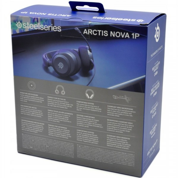 Фото - Гарнітура дротова ігрова SteelSeries Arctis Nova 1P Black (61611)