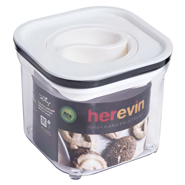 Фото - Емкость для хранения Herevin Canister-Vacuum Lid-White 0.7 л (161213-004)