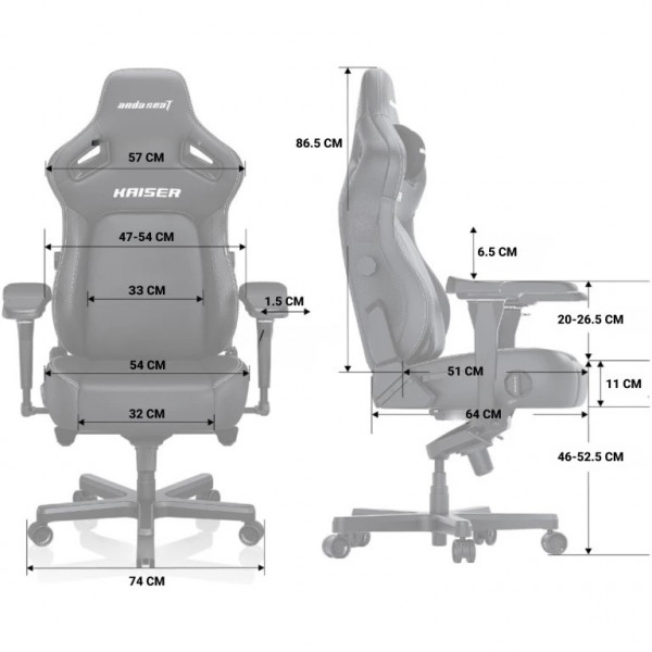 Фото - Крісло для геймерів Anda Seat Kaiser 4 Size XL White Premium PVC (AD12YDDC-XLL-20-W-PV/C)