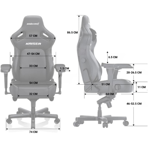 Фото - Крісло для геймерів Anda Seat Kaiser 4 Size XL Brown Premium PVC (AD12YDDC-XLL-20-K-PV/C)