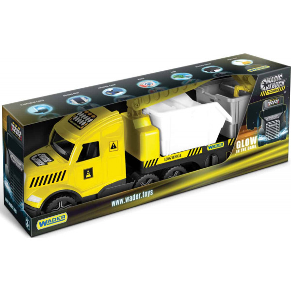 Фото - Наземна спецтехніка Wader ''Magic Truck Technic 'Magic Truck Technic" з будівельними контейнерами (36470)