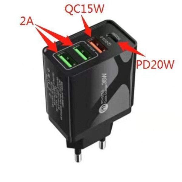 Фото - Мережевий зарядний пристрій XOKO QC-470 (APD-36W01)
