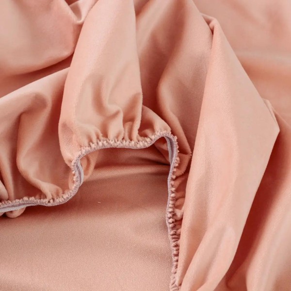 Фото - Простынь двуспальная ТЕП VELOUR 160х200 см Пудра (2-04756_34717)