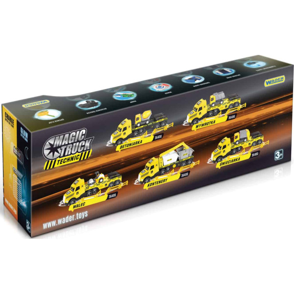 Фото - Наземна спецтехніка Wader ''Magic Truck Technic 'Magic Truck Technic" з будівельними контейнерами (36470)
