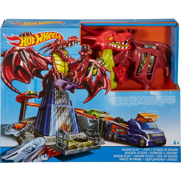 Фото - Ігровий набір Hot Wheels Атака дракона (DWL04)